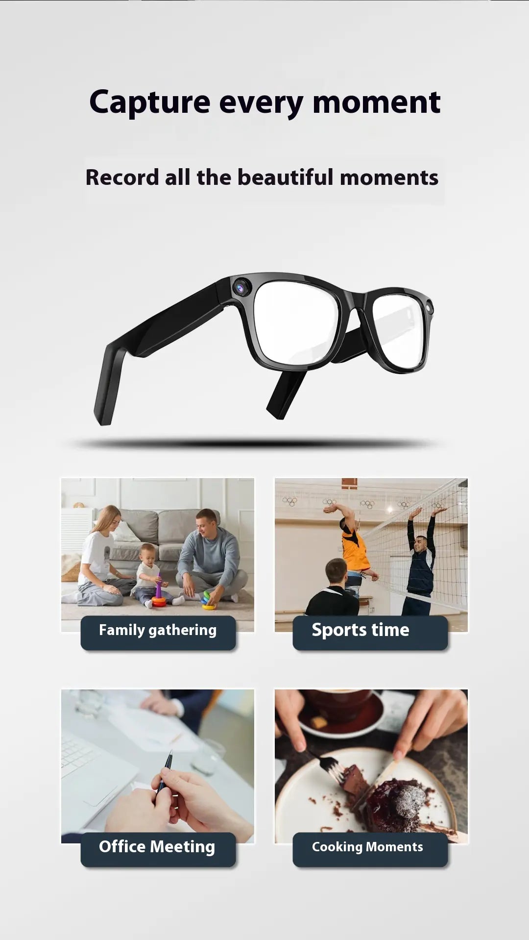 AI Camera Smart Glasses